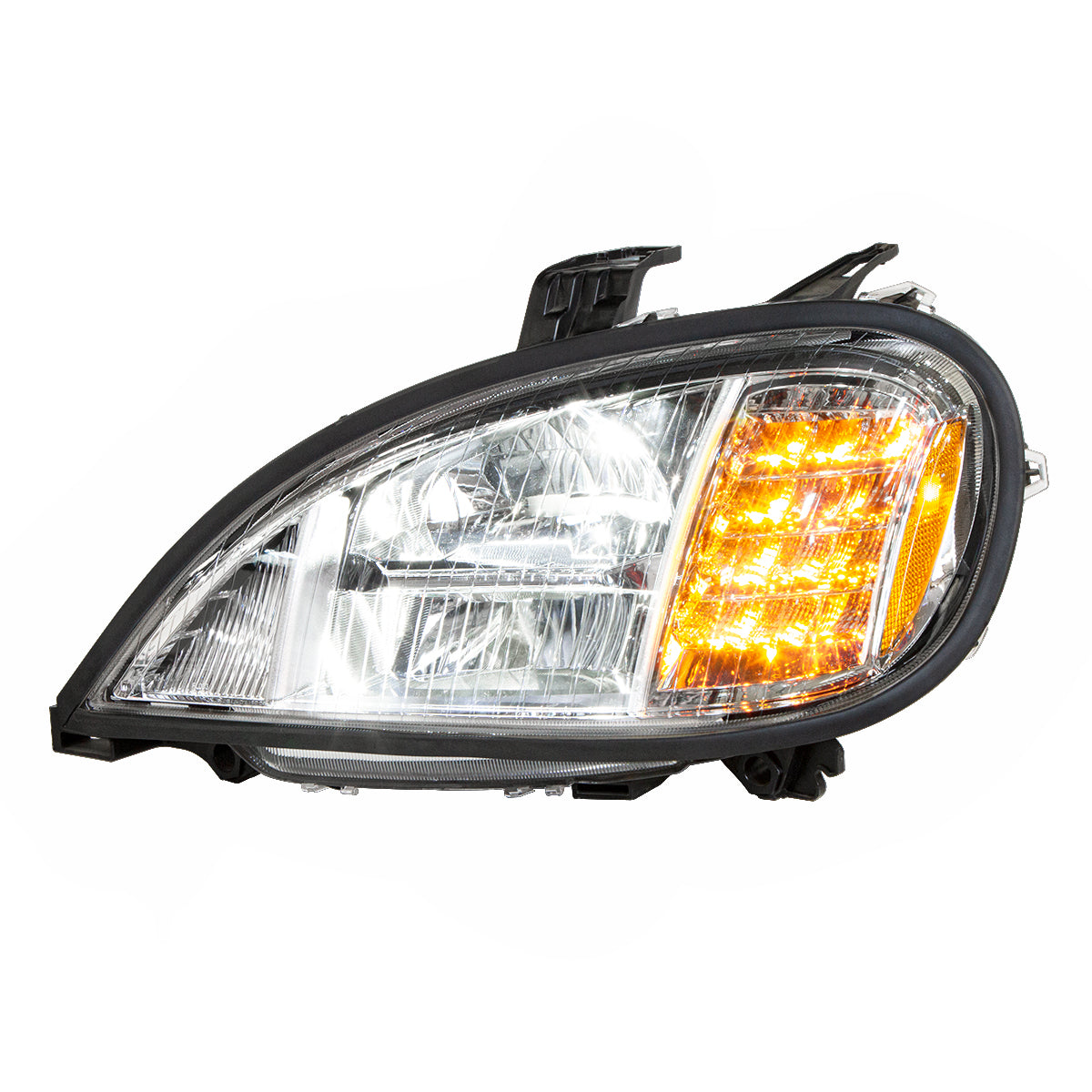 Chrome LED Headlight For 2001-2020 Freightliner Columbia - Driver