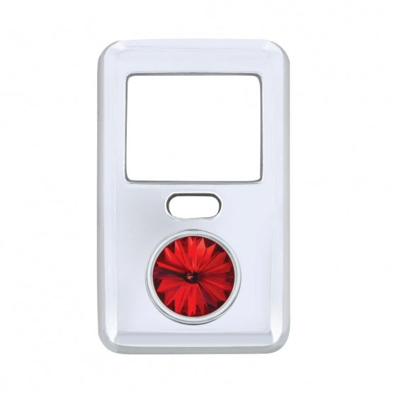 Rocker Switch Cover With Crystal For 1998-2018 Volvo VNL - Red