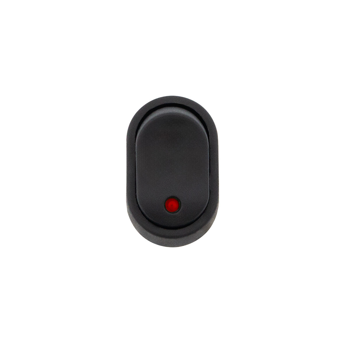 Red LED Oval Rocker 16 Amp 12V On/Off 1/2" Dia. 1 Pc.