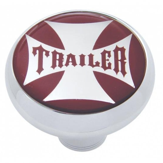 "Trailer" Deluxe Air Valve Knob - Red Maltese Cross Sticker
