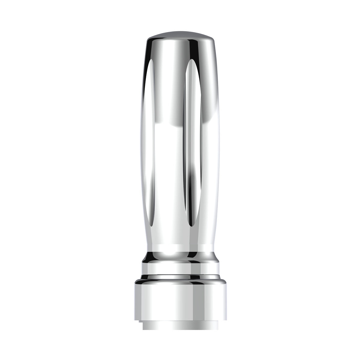 M30X3.5 Thread-On Vegas Style Gearshift Knob With 9/10 Speed Adapter - Chrome/Vertical