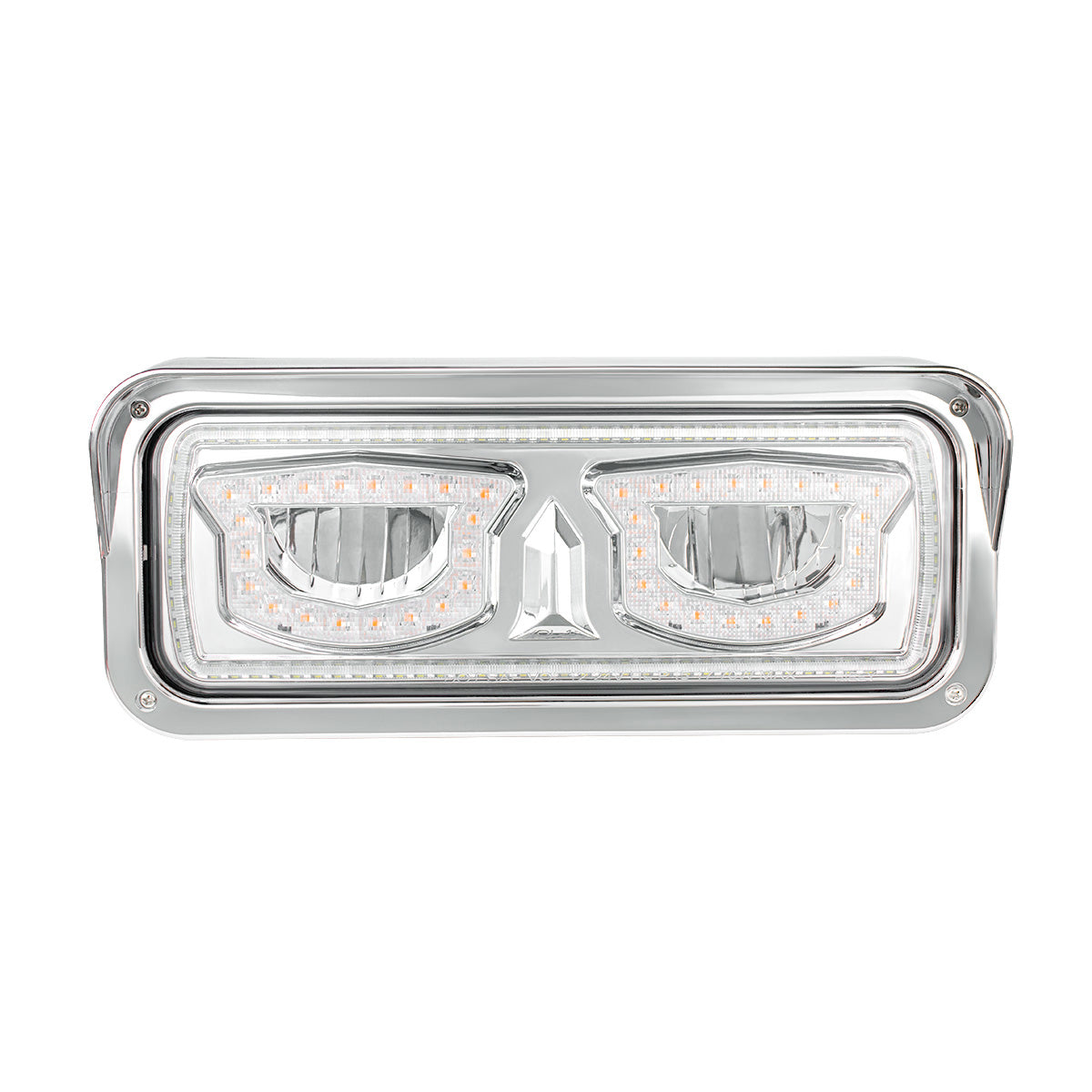 High Power Chrome LED Headlight With Turn Signal And Position Light-Driver