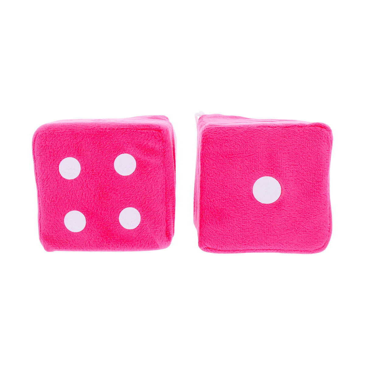 3" X 3" Classic Fuzzy Dice, Pink (Pair)