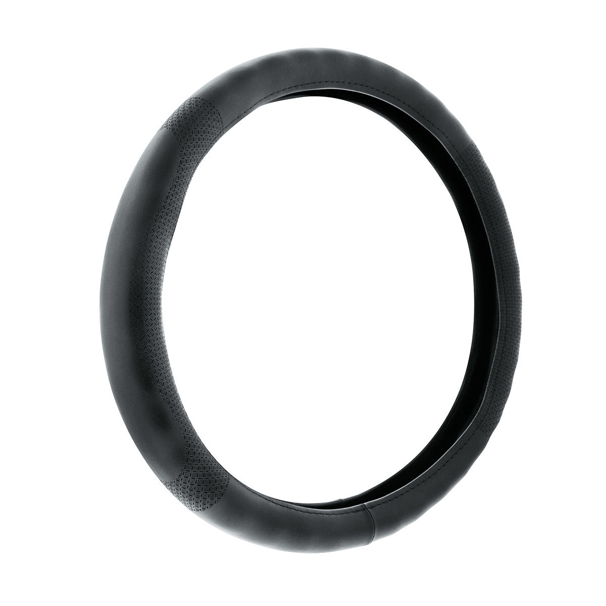 18" Leatherette Steering Wheel Cover-Black