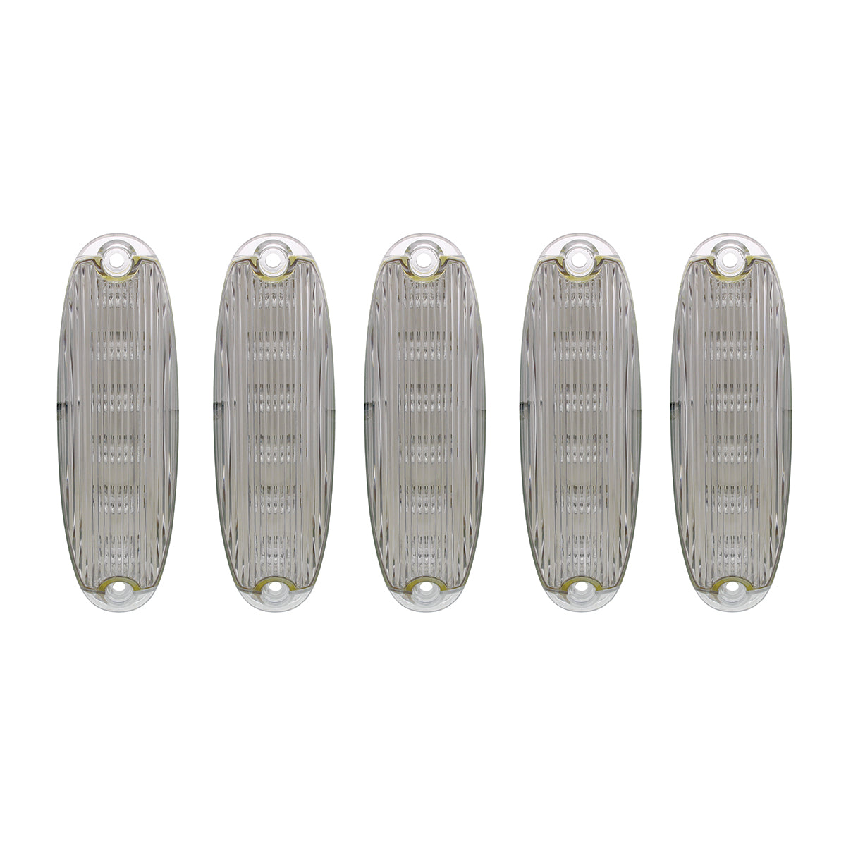 6 Amber LED Cab Lights For 2008-2017 Freightliner Cascadia - Clear Lens (5-Pack)