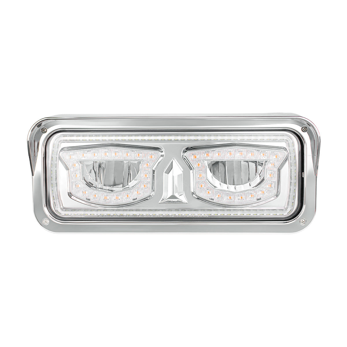 High Power Chrome LED Headlight With Turn Signal And Position Light-Passenger