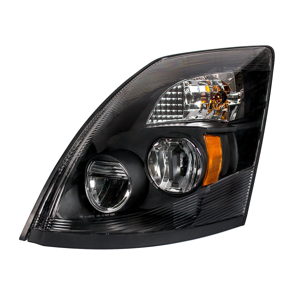 High Power LED "Blackout" Headlight for 2003-2017 Volvo VN/VNL - Driver