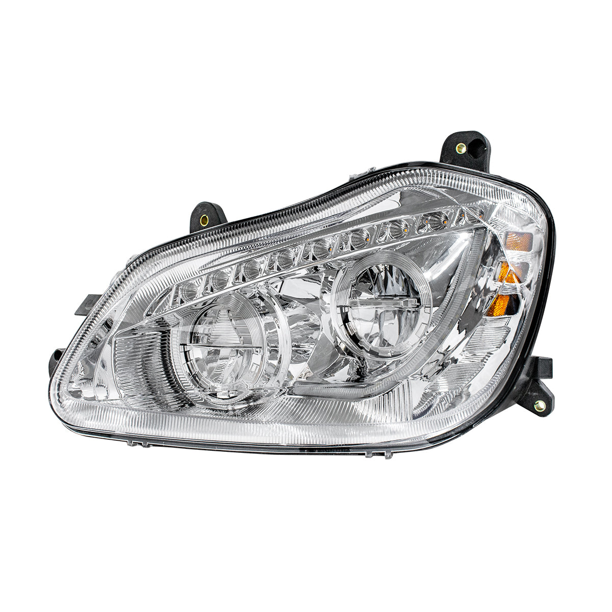 High Power 45 LED Chrome Headlight With Sequential Turn Signal For 2013-2021 Kenworth T680-Driver
