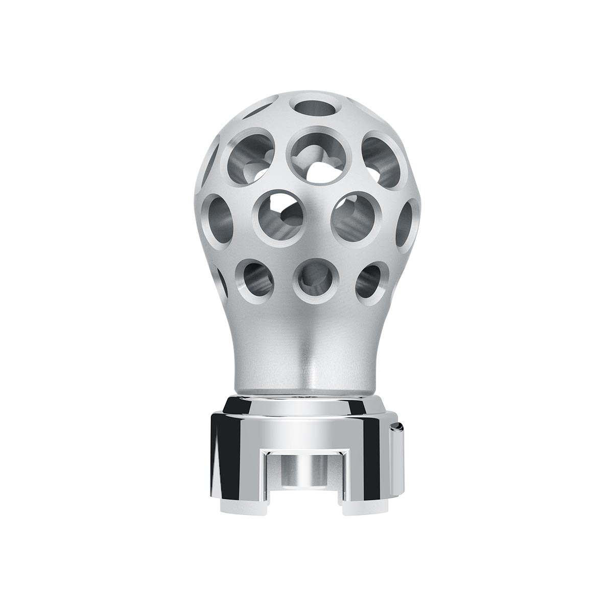 Thread-On Annodized Phoenix Style Ball Gearshift Knob With LED 13/15/18 Speed Adapter-Amber LED