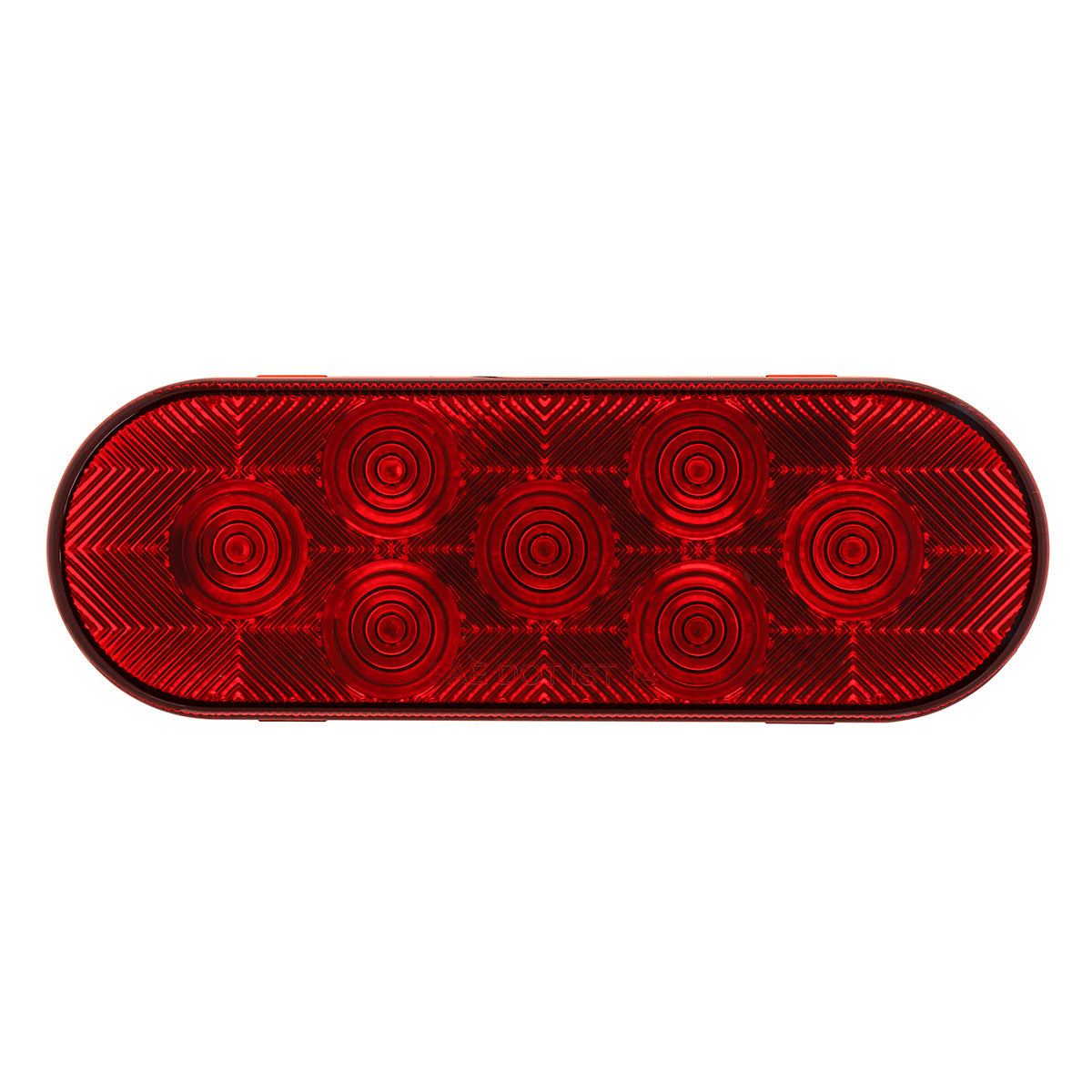 7 LED Oval Light (Stop, Turn & Tail) - Red LED/Red Lens