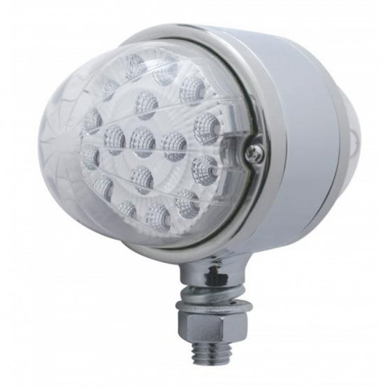 17 LED Dual Function Reflector Cab Light - Amber LED/Clear Lens (Bulk)