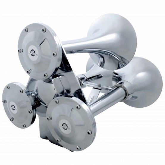 3 Trumpets Air Powered Train Horn With Support Bracket