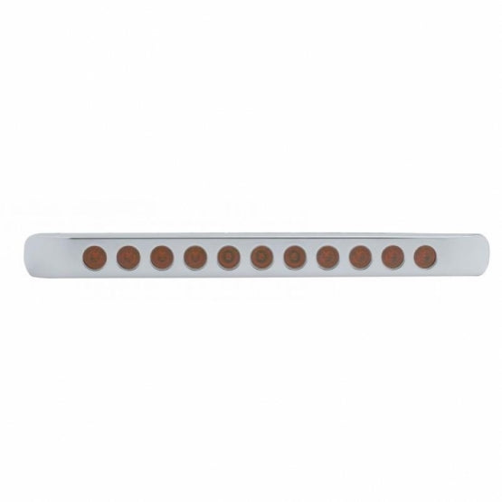 11 LED 17" Light Bar With Bezel (Stop, Turn & Tail) - Red LED/Red Lens