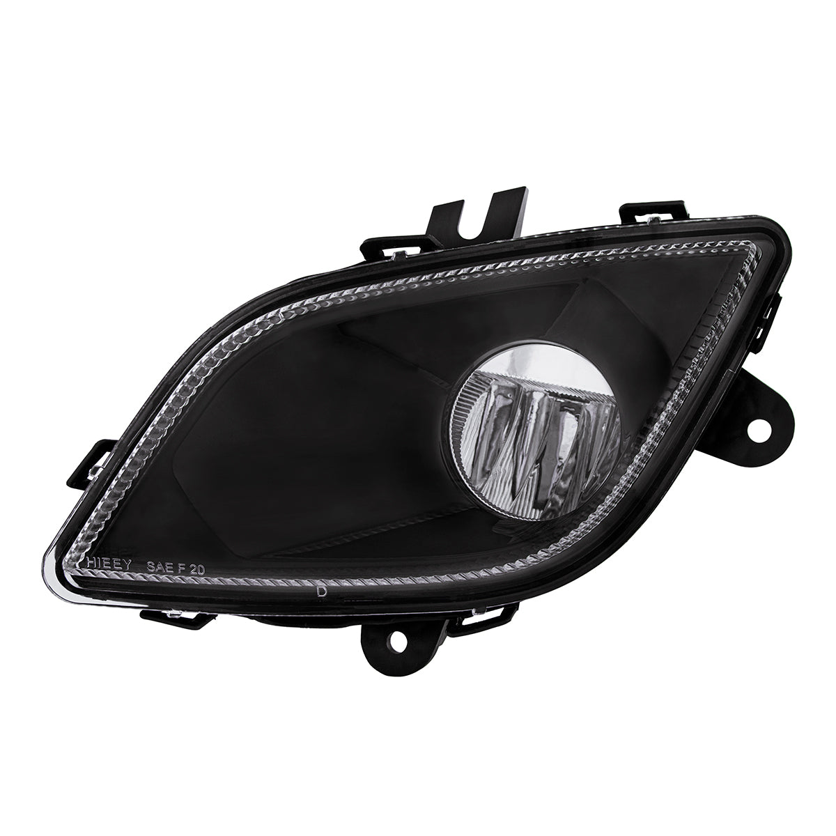 Black Single LED Fog Light For 2018-2024 Freightliner Cascadia - Driver - Competition Series