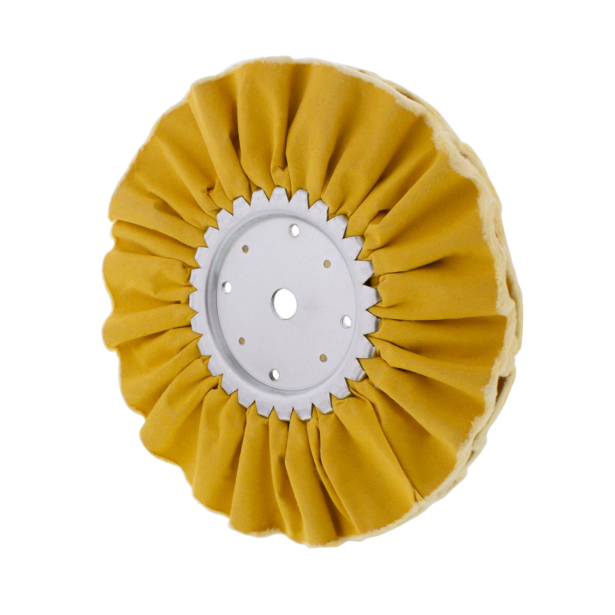 10" Yellow Treated Airway Buff - 5/8" & 1/2" Arbor