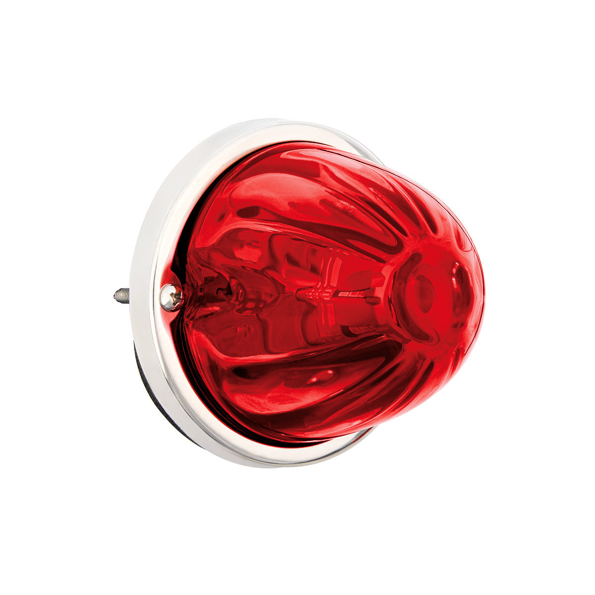 UltraBurst Glass Watermelon Flush Mount Kit With 18 LED Bulb-Red LED/Red Lens