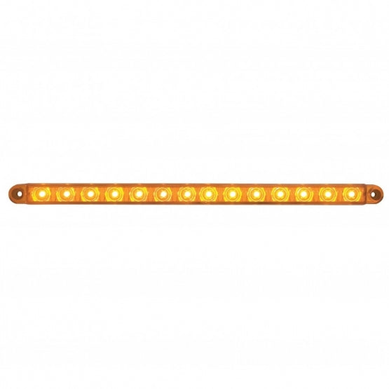 14 LED 12" Sequential Light Bar Only - Amber LED/Amber Lens (Bulk)