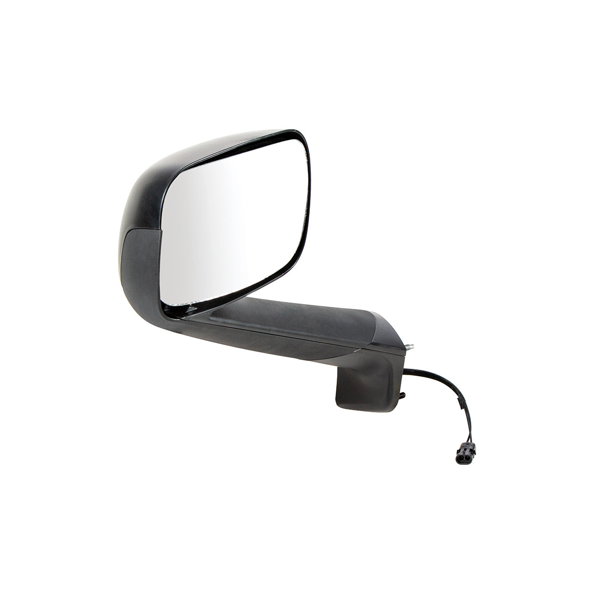 Black Hood Mirror With Heated Lens For 2018-2025 Freightliner Cascadia - Driver