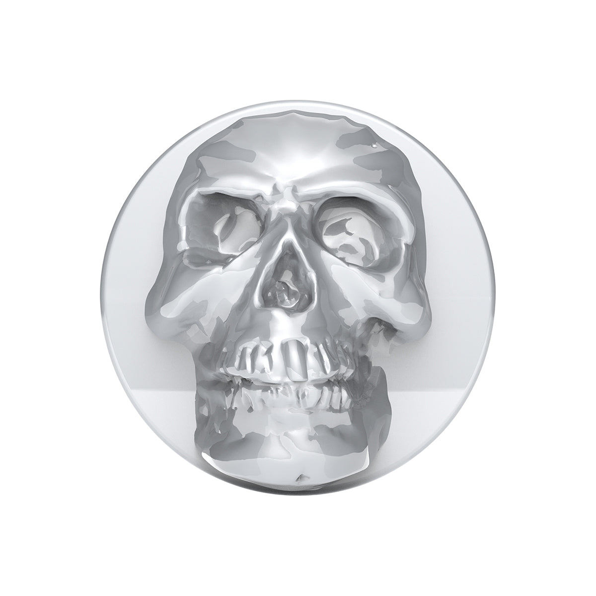 Skull Air Valve Knob - Liquid Silver