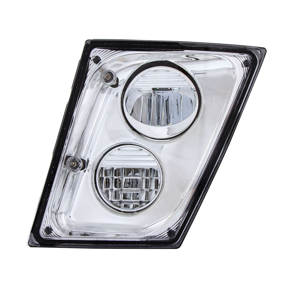 2 High Power LED Chrome Driving Light & Fog Light For 2003-2017 Volvo VNL - Driver/Left