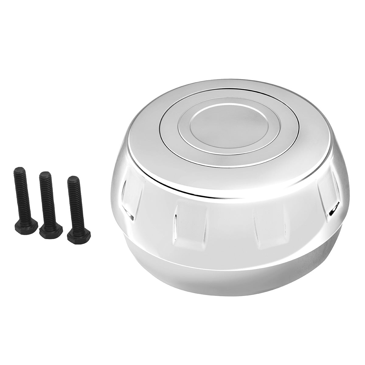 Chrome Steering Wheel Hub & Horn Button Kit For Peterbilt (2006+) & Kenworth (2003+)