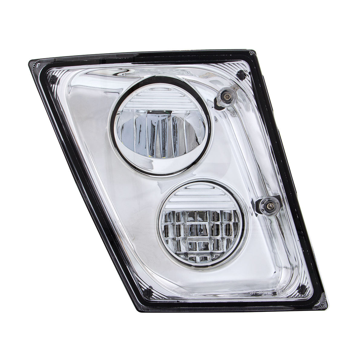 2 High Power LED Chrome Driving Light & Fog Light For 2003-2017 Volvo VNL - Passenger/Right