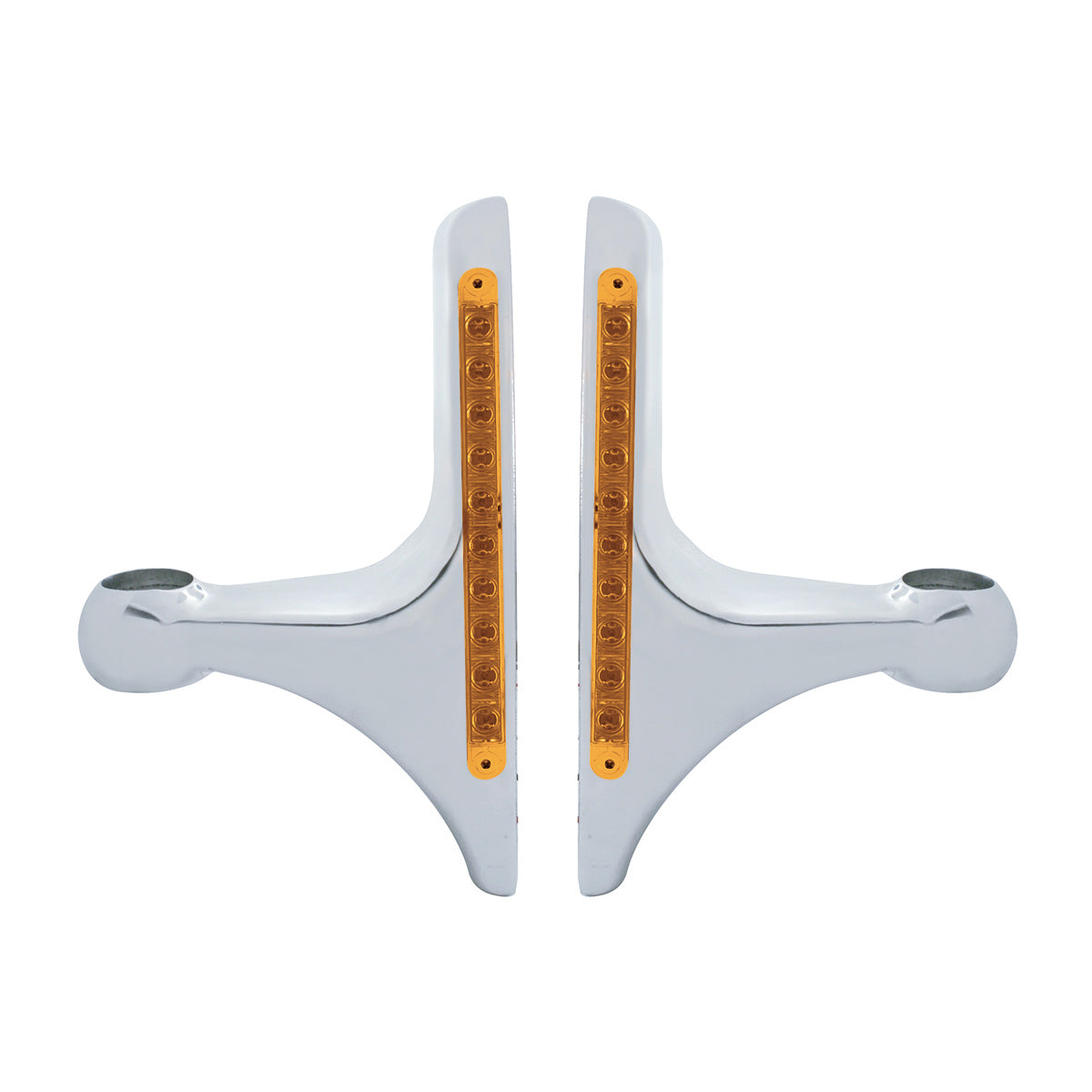 LED Headlight Bracket - 10 Amber LED/Amber Lens (Pair)