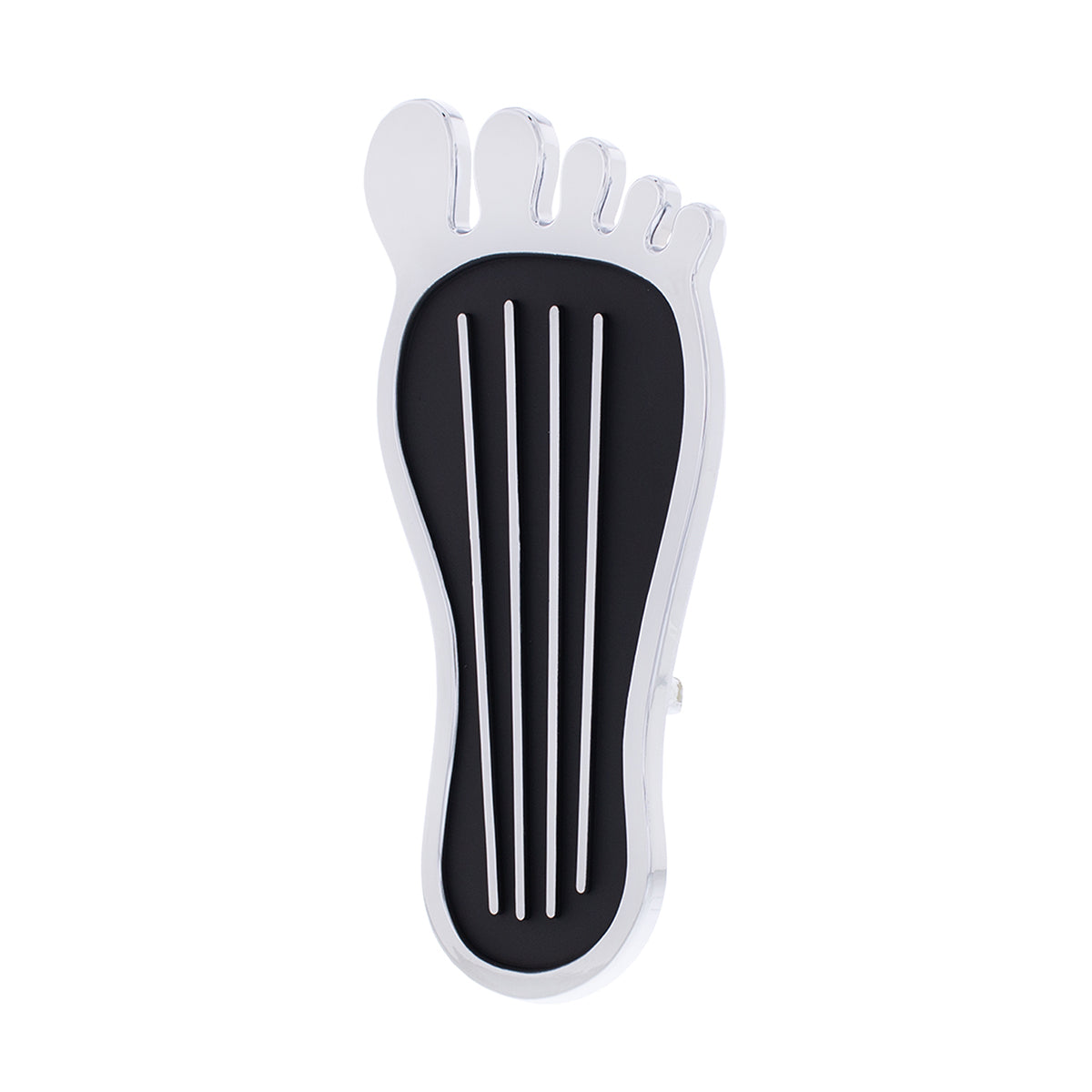 Chrome Barefoot Shape Gas Pedal Cover