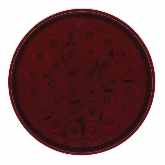 30 LED 4" Round Light (Stop, Turn & Tail) - Red LED/Red Lens