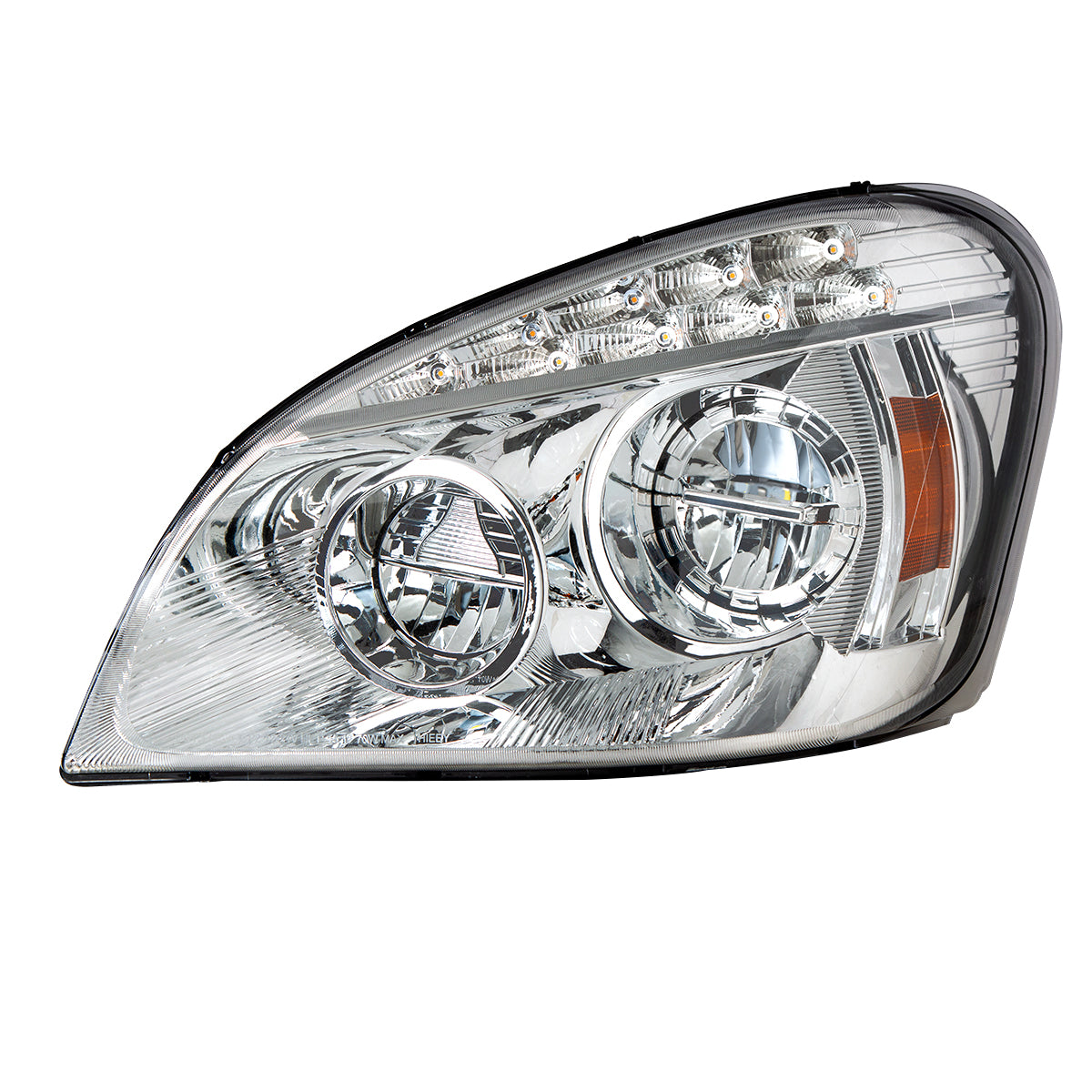 Chrome LED Headlight For 2008-2017 Freightliner Cascadia - Driver