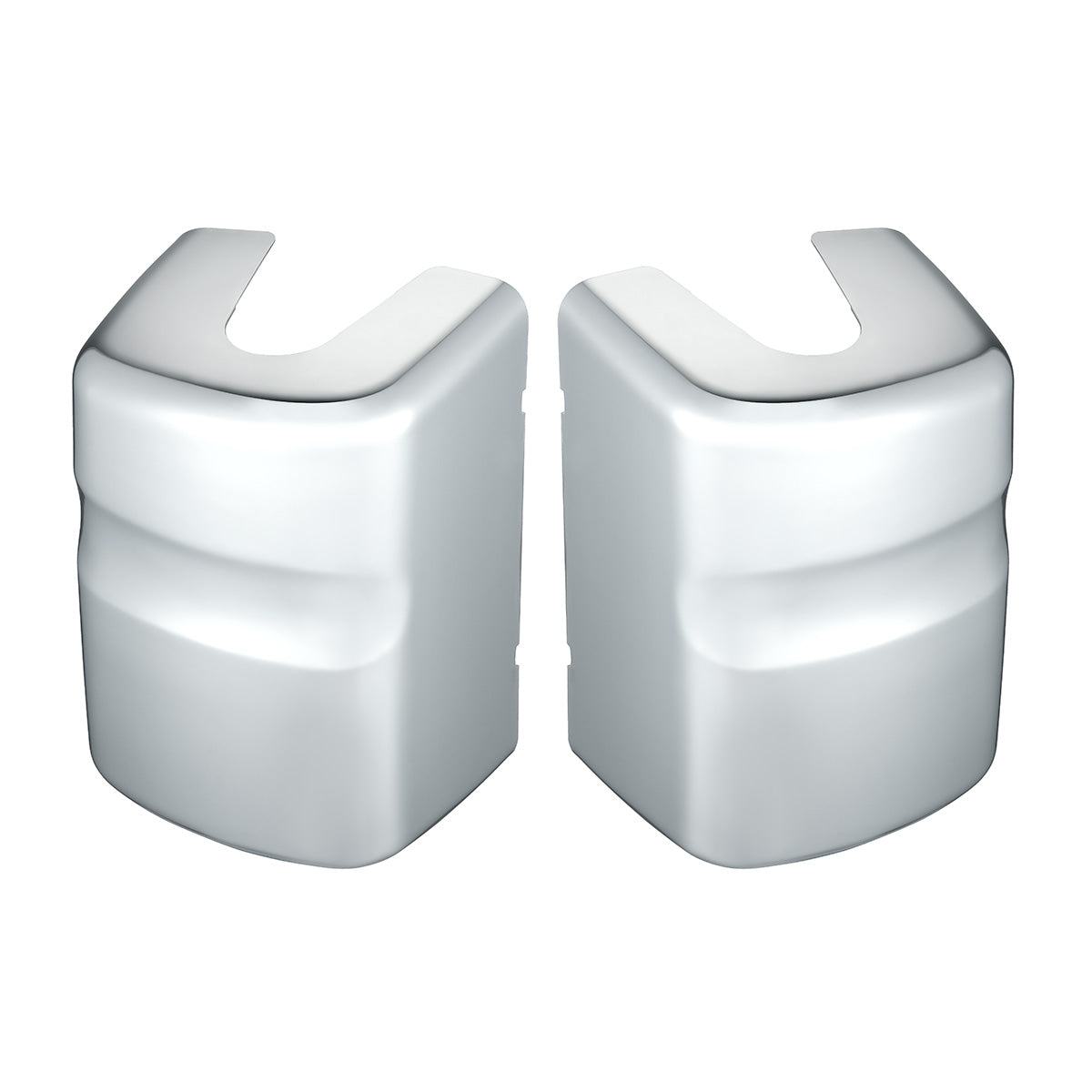 Chrome Plastic Bottom Mirror Post Covers For 2000-2010 International 9200I/9400I/9900I (Pair)