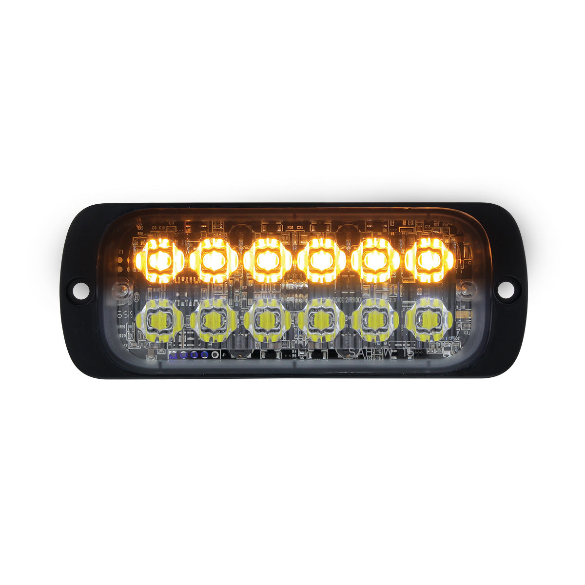 12 High Power LED Super Thin Warning Light - Amber LED & White LED (Bulk)