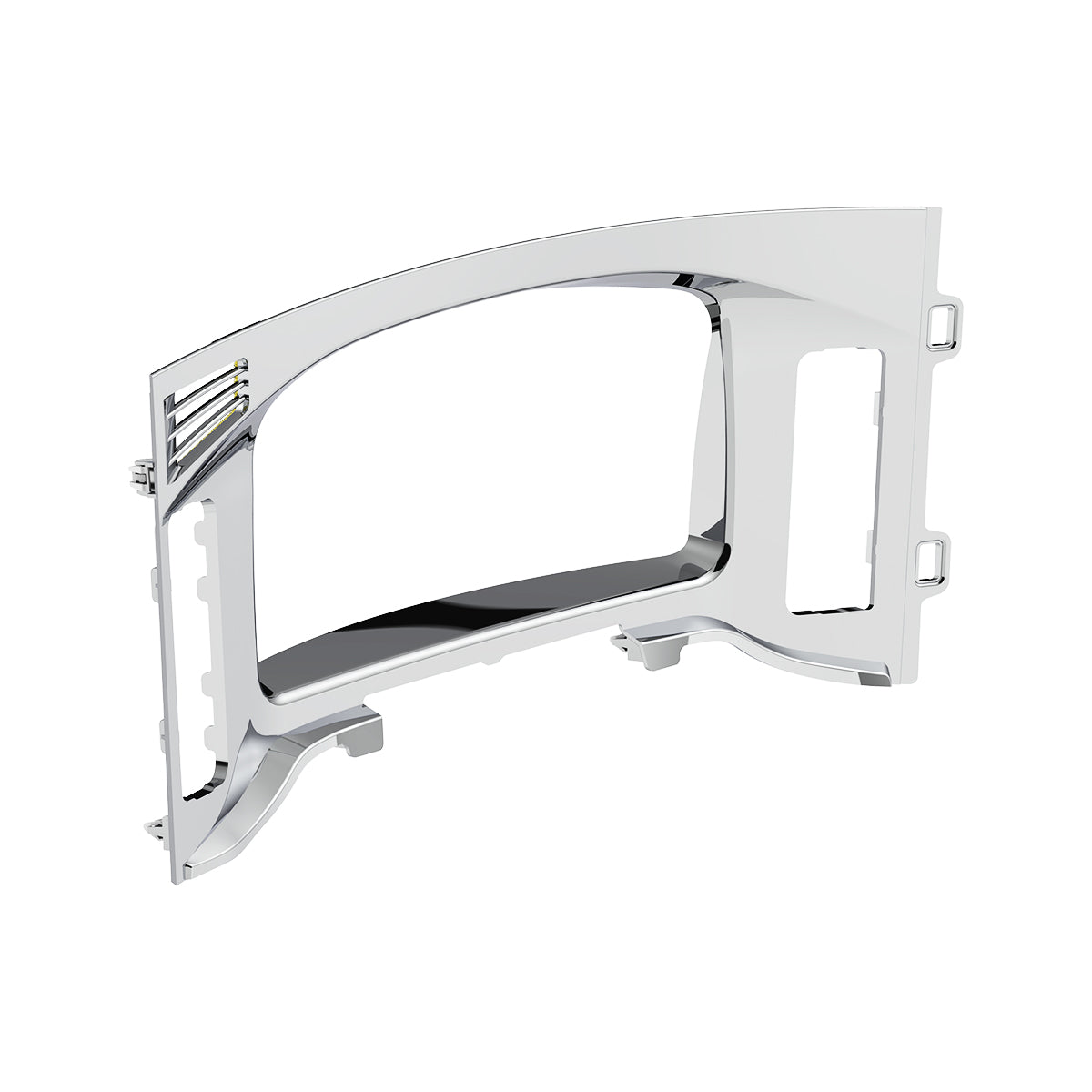 Chrome Plastic Center Dash Instrument Bezel For 2018-2023 Freightliner Cascadia