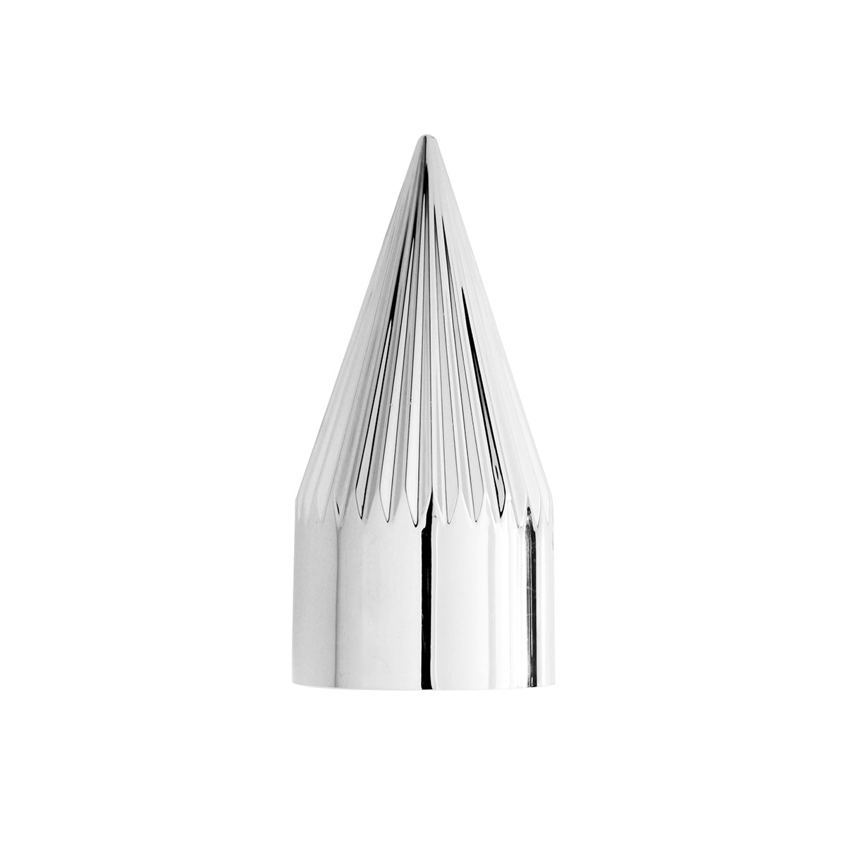 33mm x 4-3/8" Chrome Plastic Razor Nut Cover - Thread-On (Bulk)