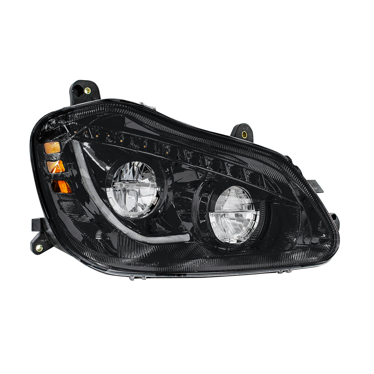 High Power 45 LED Blackout Headlight With Sequential Turn Signal For 2013-2021 Kenworth T680-Passenger