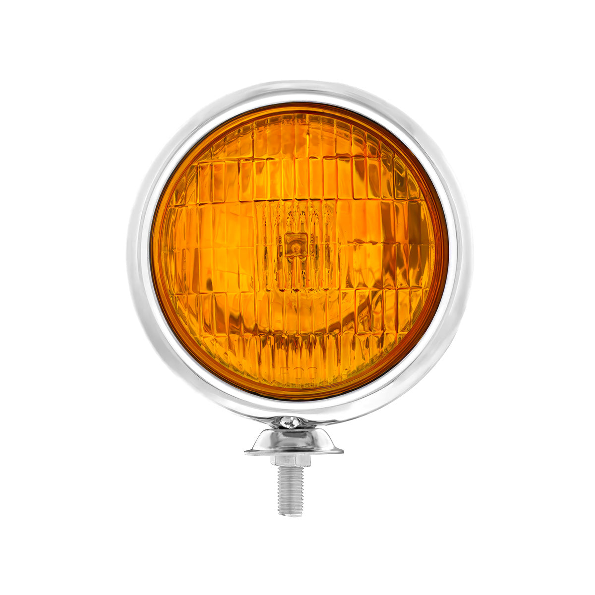 12V Vintage Chrome Fog Light, Amber Lens