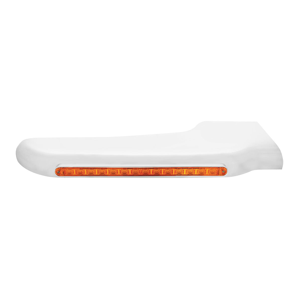 14 Amber LED Front Fender Cover For Peterbilt 388 (2008-2015) & 389 (2008-2023)-Amber Lens - Passenger