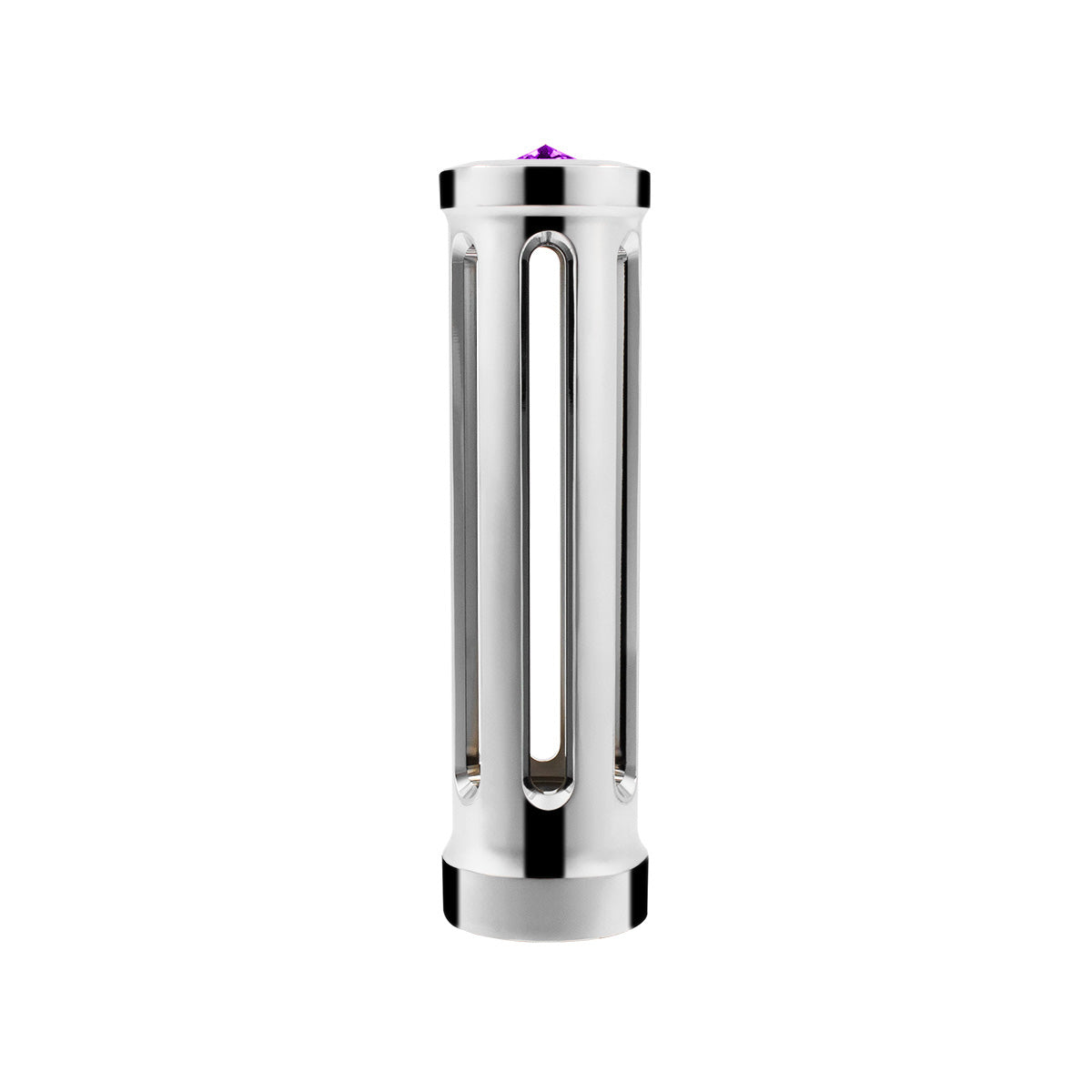 M30X3.5 Thread-On Sonoma Style Gearshift Knob-Purple Crystal/Chrome