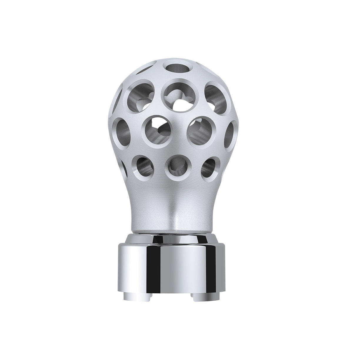 Thread-On Annodized Phoenix Style Ball Gearshift Knob With LED 9/10 Speed Adapter-Purple LED