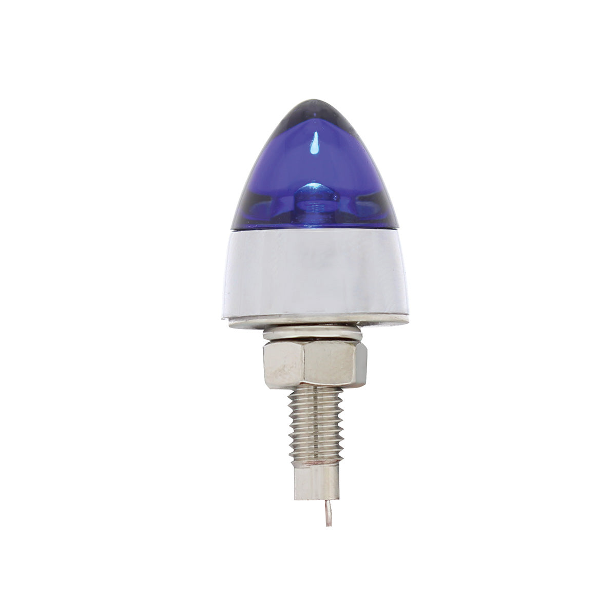 LED Bullet License Plate Fastener - Blue (2-Pack)