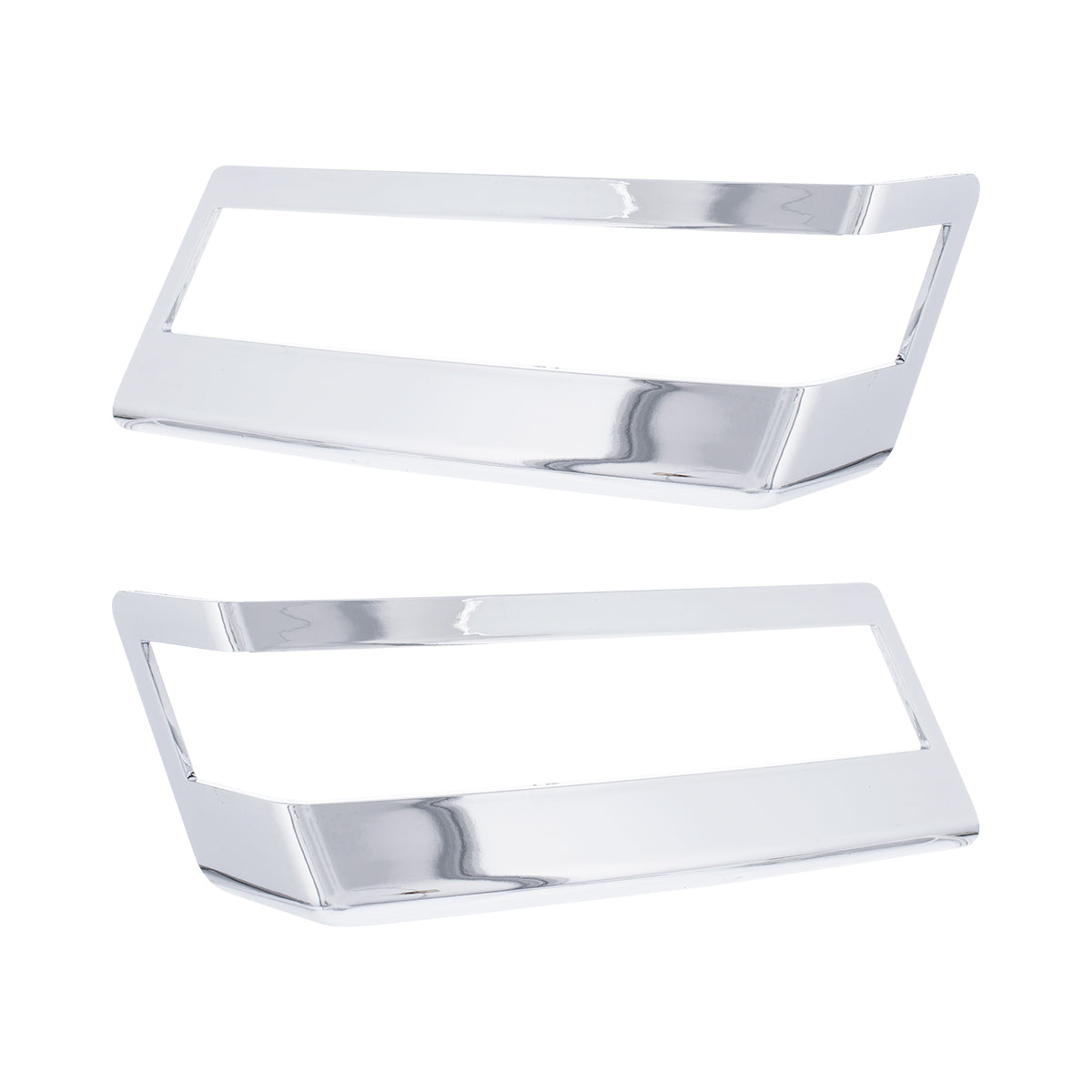 Chrome Plastic Turn Signal Bezels For 2018-2025 Freightliner Cascadia (Pair)