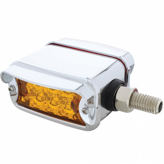 20 LED Dual Function Reflector Double Face Light W/Visor - Horizontal Mount -Amber & Red LED/Amber & Red Lens