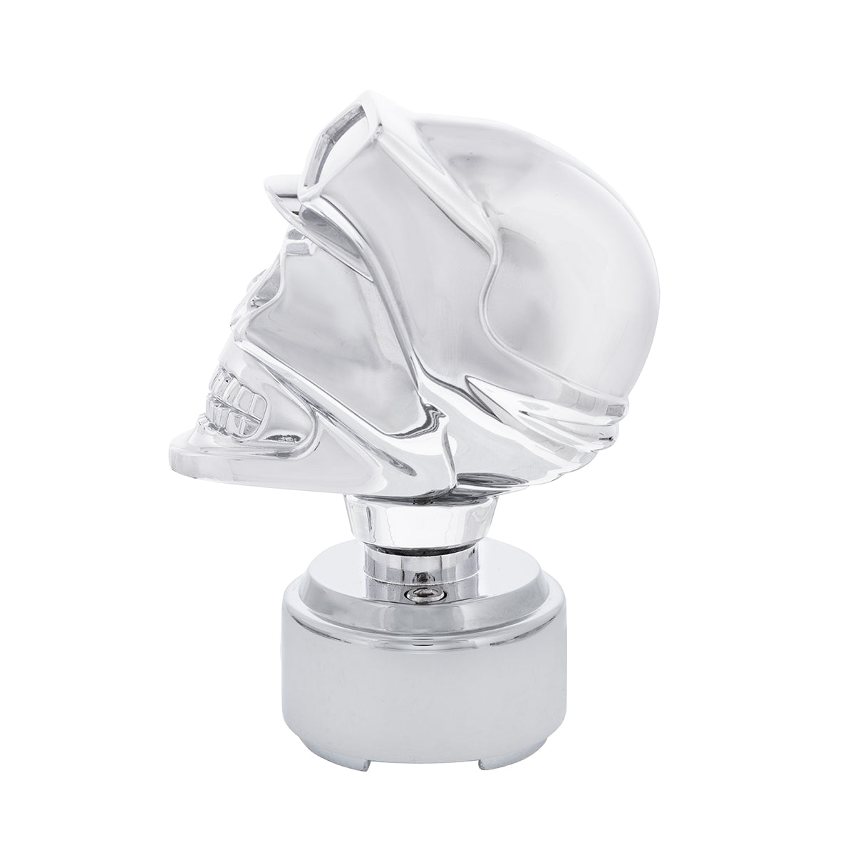 Skull Biker Thread-On Shift Knob & Adapter For Eaton Fuller Style 9/10 Shifter - Chrome