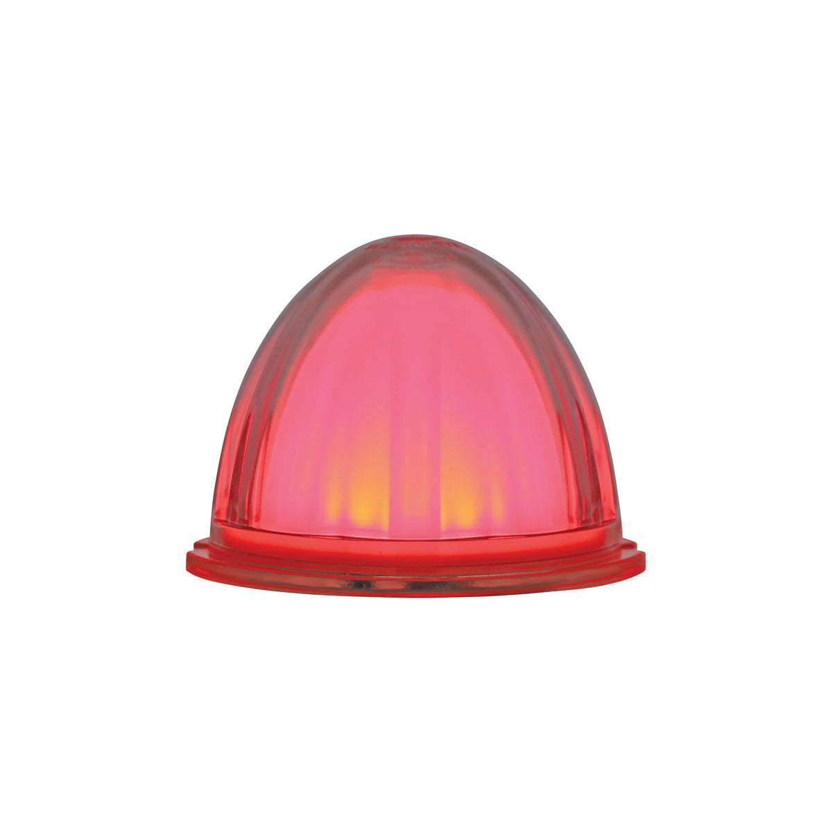 9 LED Dual Function GloLight Watermelon Cab/Auxiliary Light - Red LED/Clear Lens
