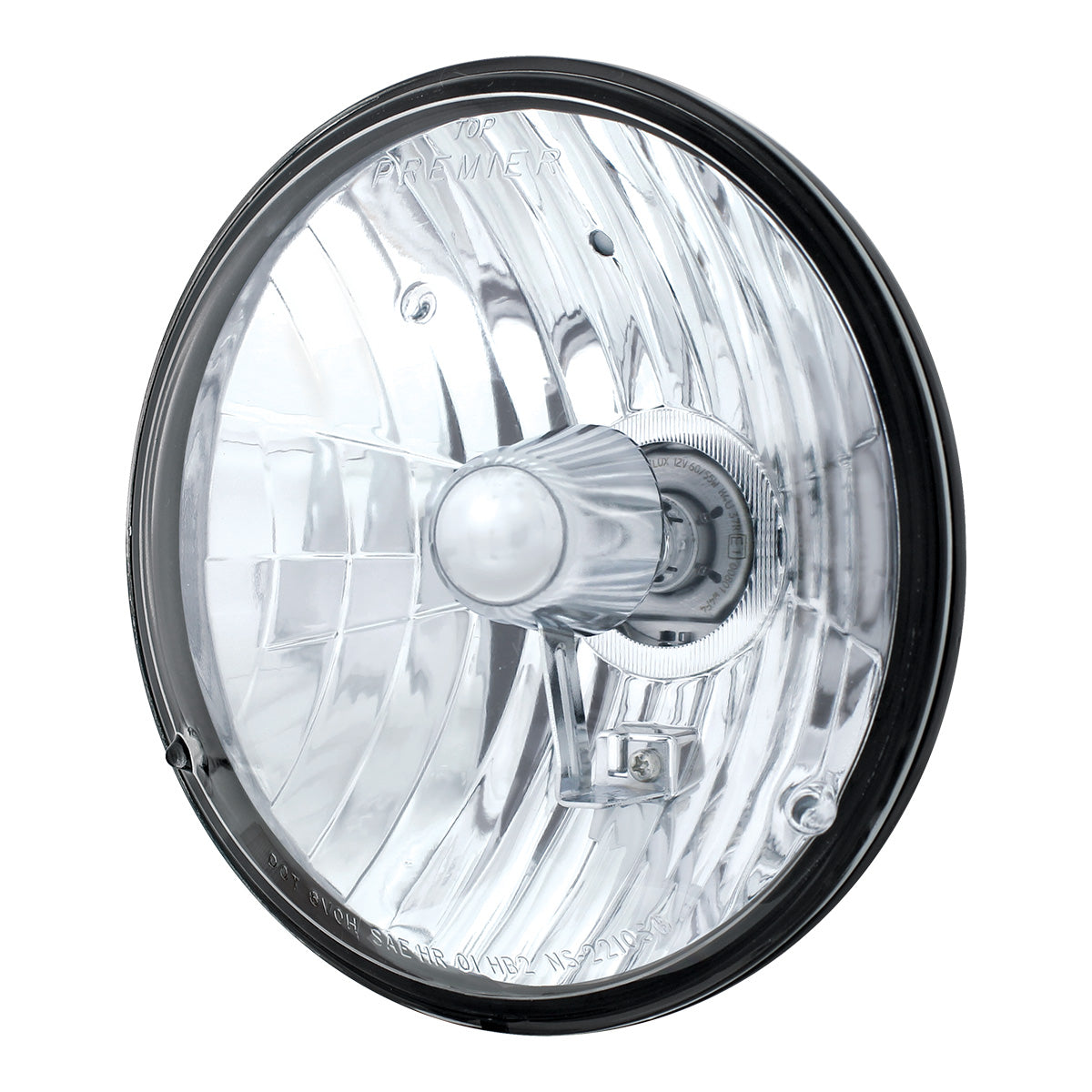 7" Crystal Headlight, Glass Lens