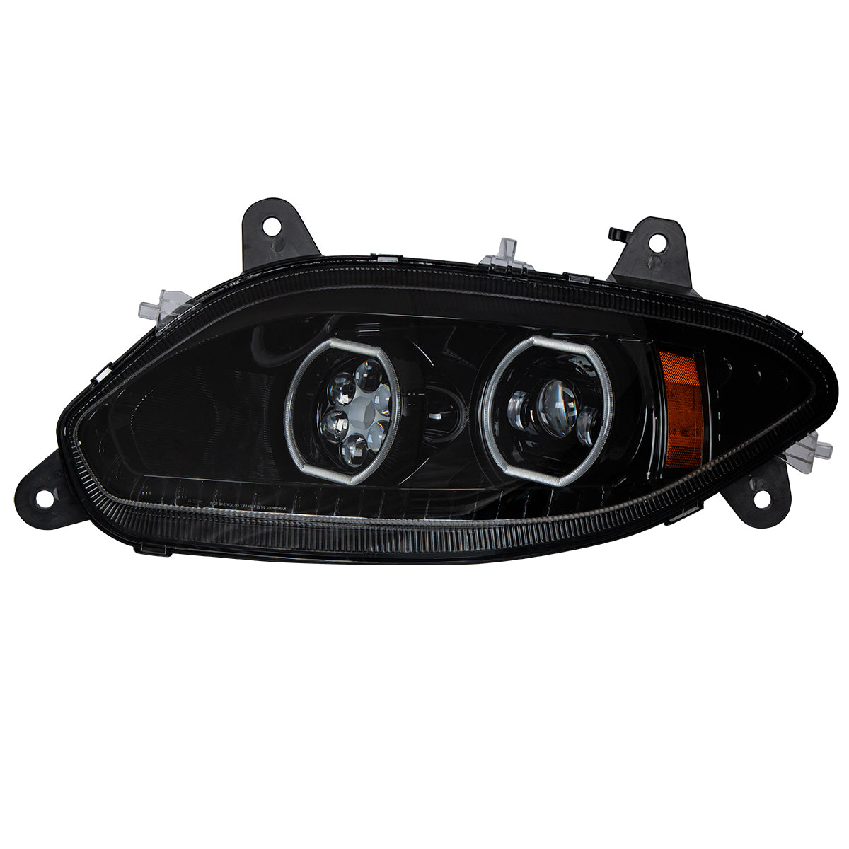 Black 17 LED Headlight For 2018-2025 International LT - Driver