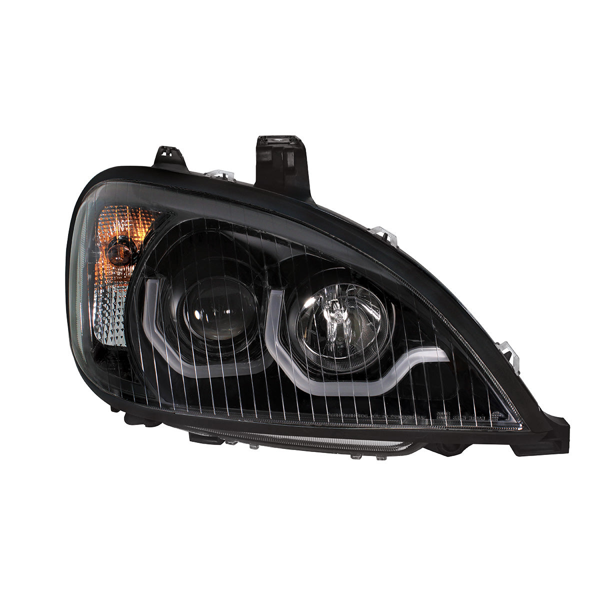 Blackout Projection Headlight With LED Position Light For 2001-2020 Freightliner Columbia - Passenger