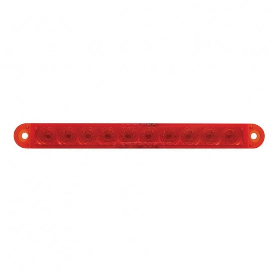 10 LED 6-1/2" Light Bar Only (Stop, Turn & Tail) - Red LED/Red Lens (Bulk)