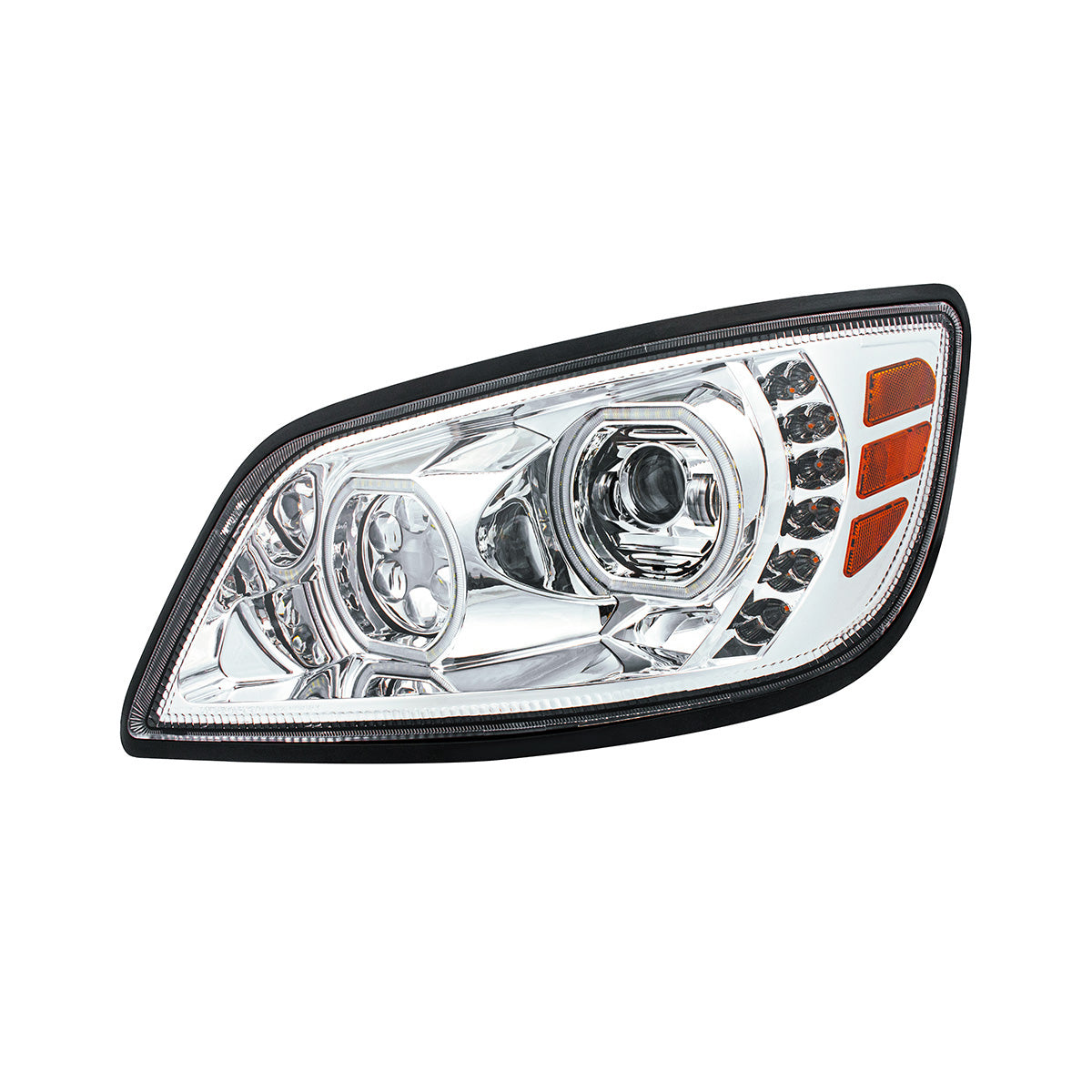 High Power 10 LED Chrome Headlight For 2005-2021 Hino 238/258/268/338-Driver
