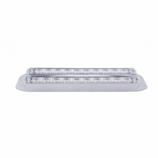 Dual 10 LED 9" Light Bars - Amber & Red LED/Clear Lens